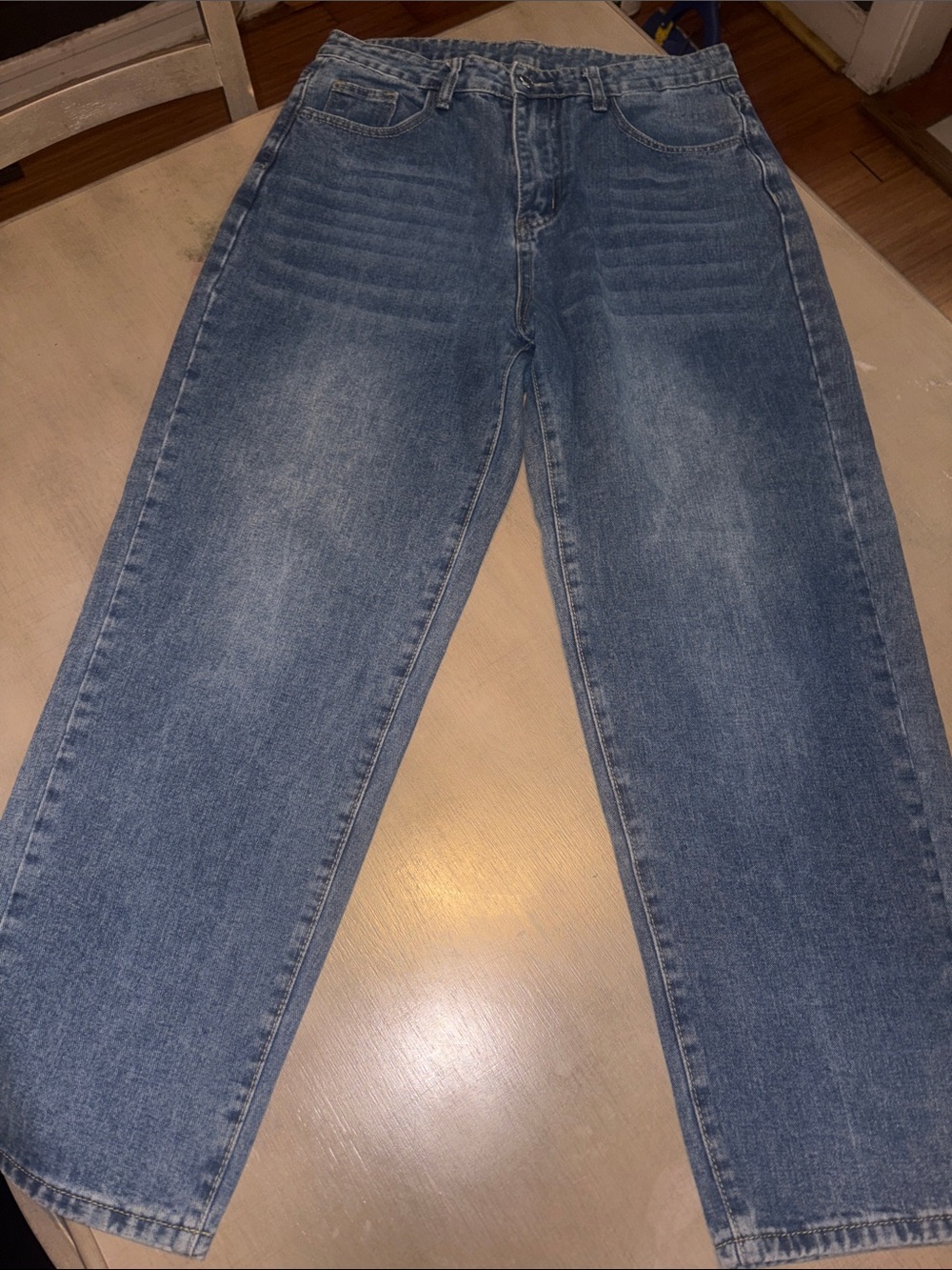 Classic Blue Straight-Leg Jeans